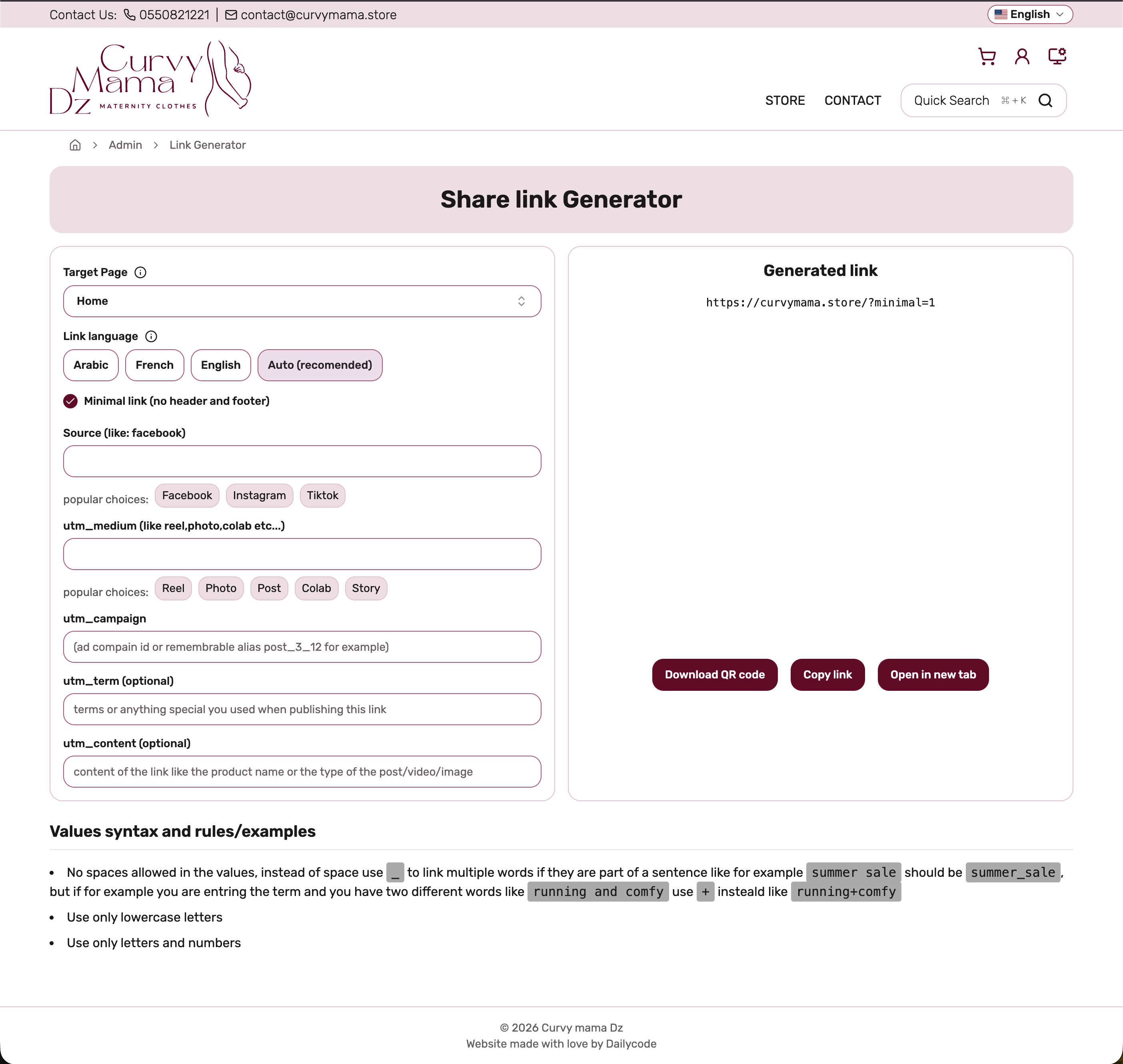 Share Link Generator